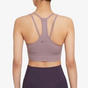 Nike Dri Fit Laced Up Purple Longline Sports Bra Size large